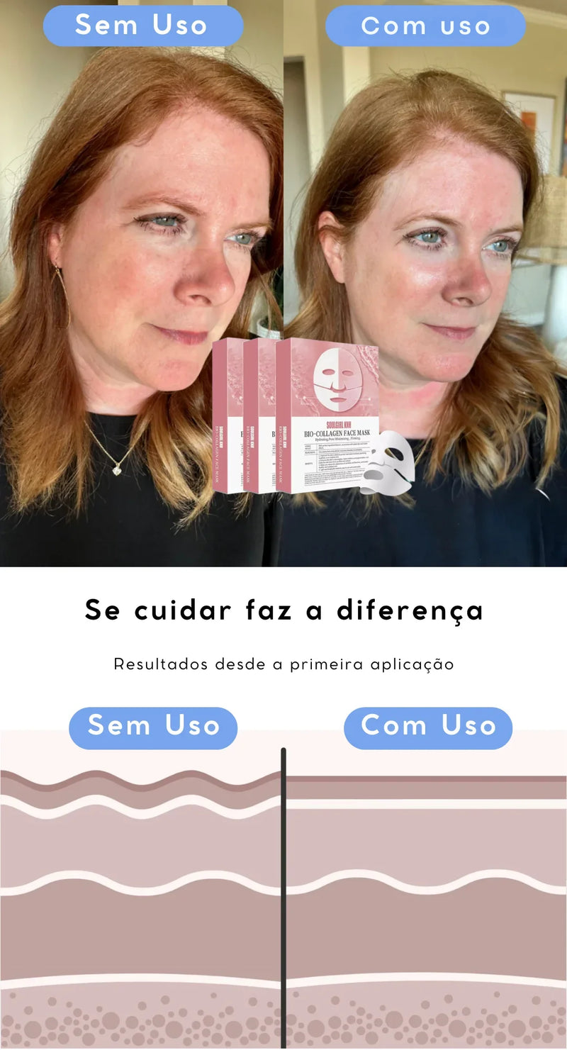 [COMPRE 1 LEVE 2] BiocollagenPlus - Máscara absorvível de colágeno + ativos do botox.