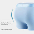 Cueca Boxer de Seda Gelada Respirável  - Kit com 4 Peças